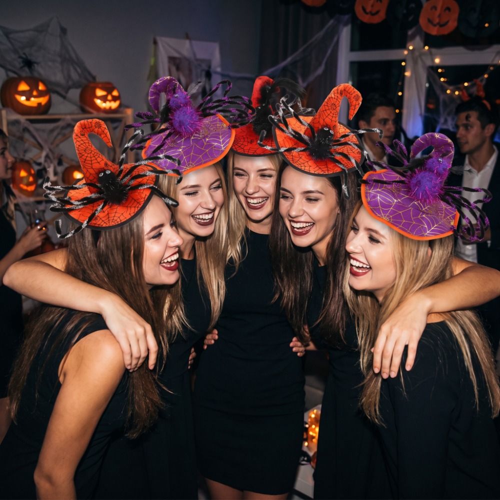 Party Hat Cone - Spider Halloween Witch Hat Headband Cartoon