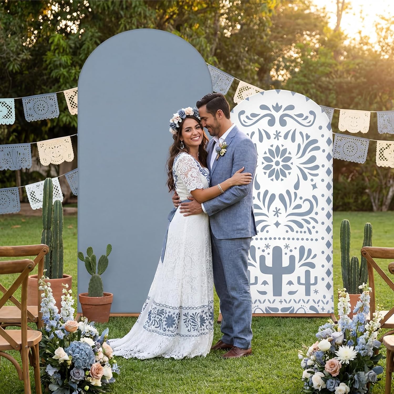 Dessert Table Backdrop - Custom 2-sided Mexico Cielito Lindo Arch