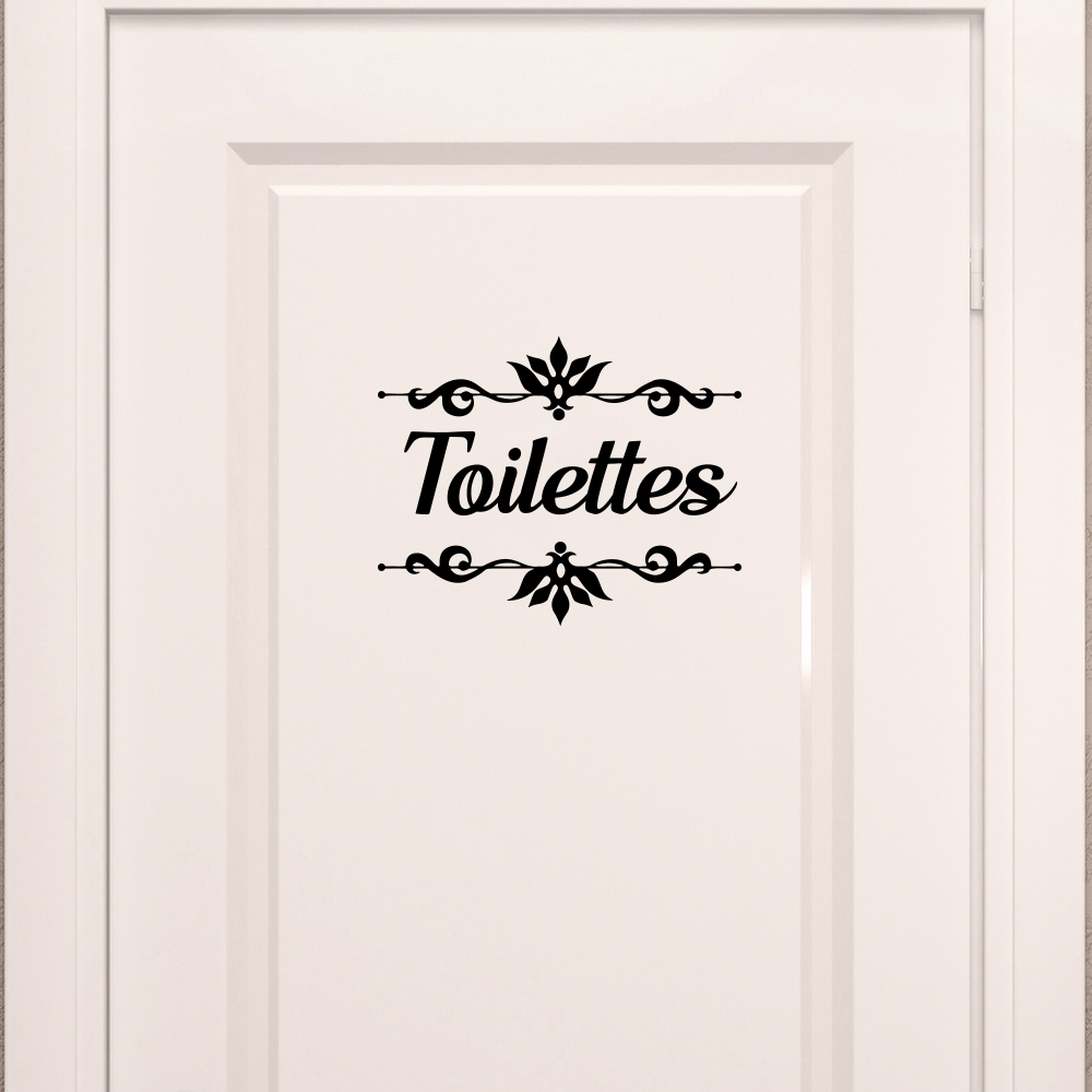 Flower Wall Panel - French Toilettes with Flower Bathroom Door