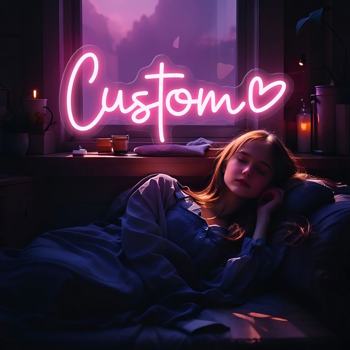 Neon Sign Party - Custom LED Neon Sign Heart USB