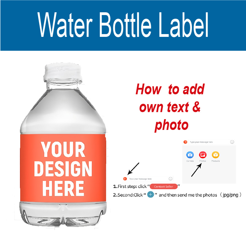 Event Suppliers - Custom Water Bottle Label, Personalized Party