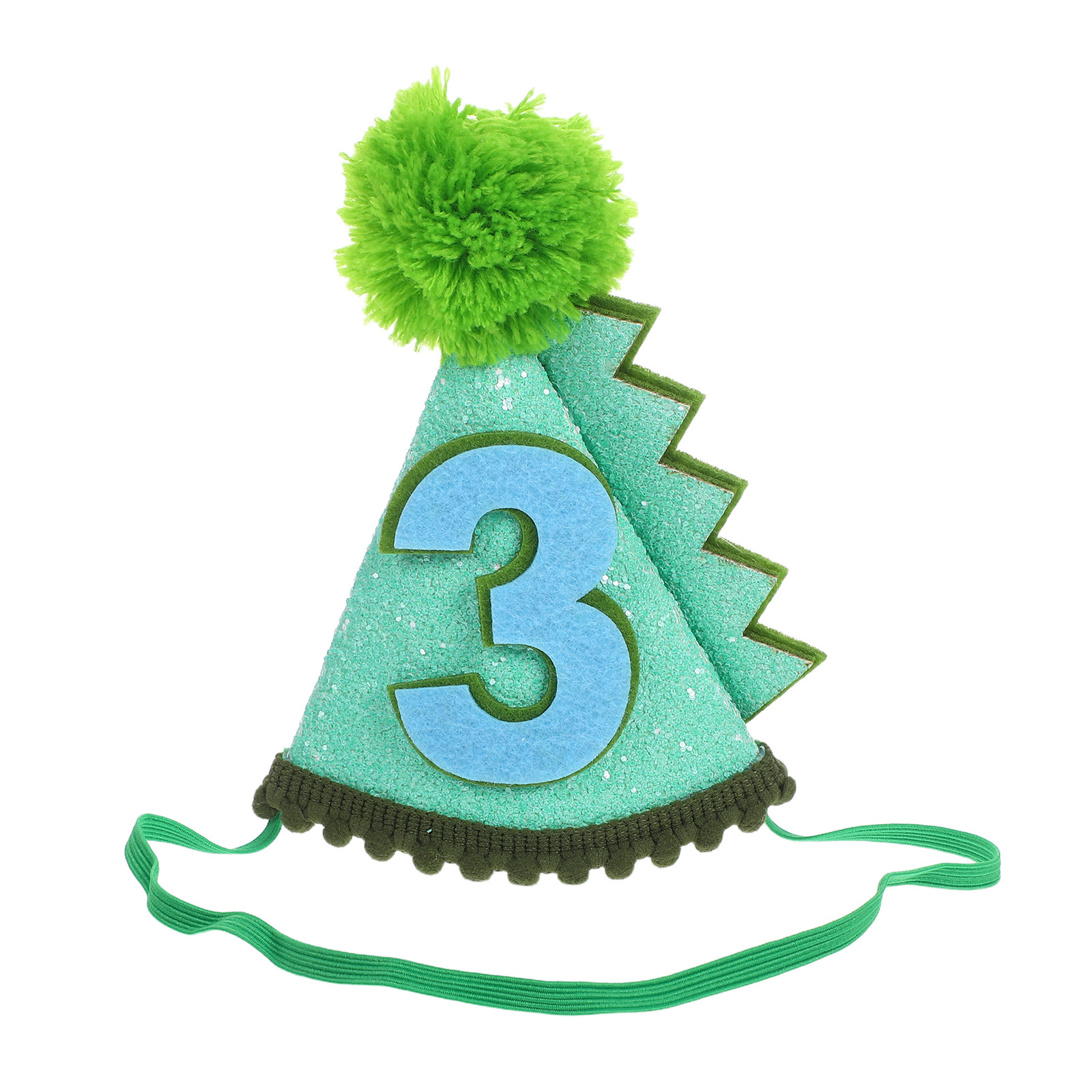Party Hat Cone - Dinosaur Birthday Hat Green Cone Shaped