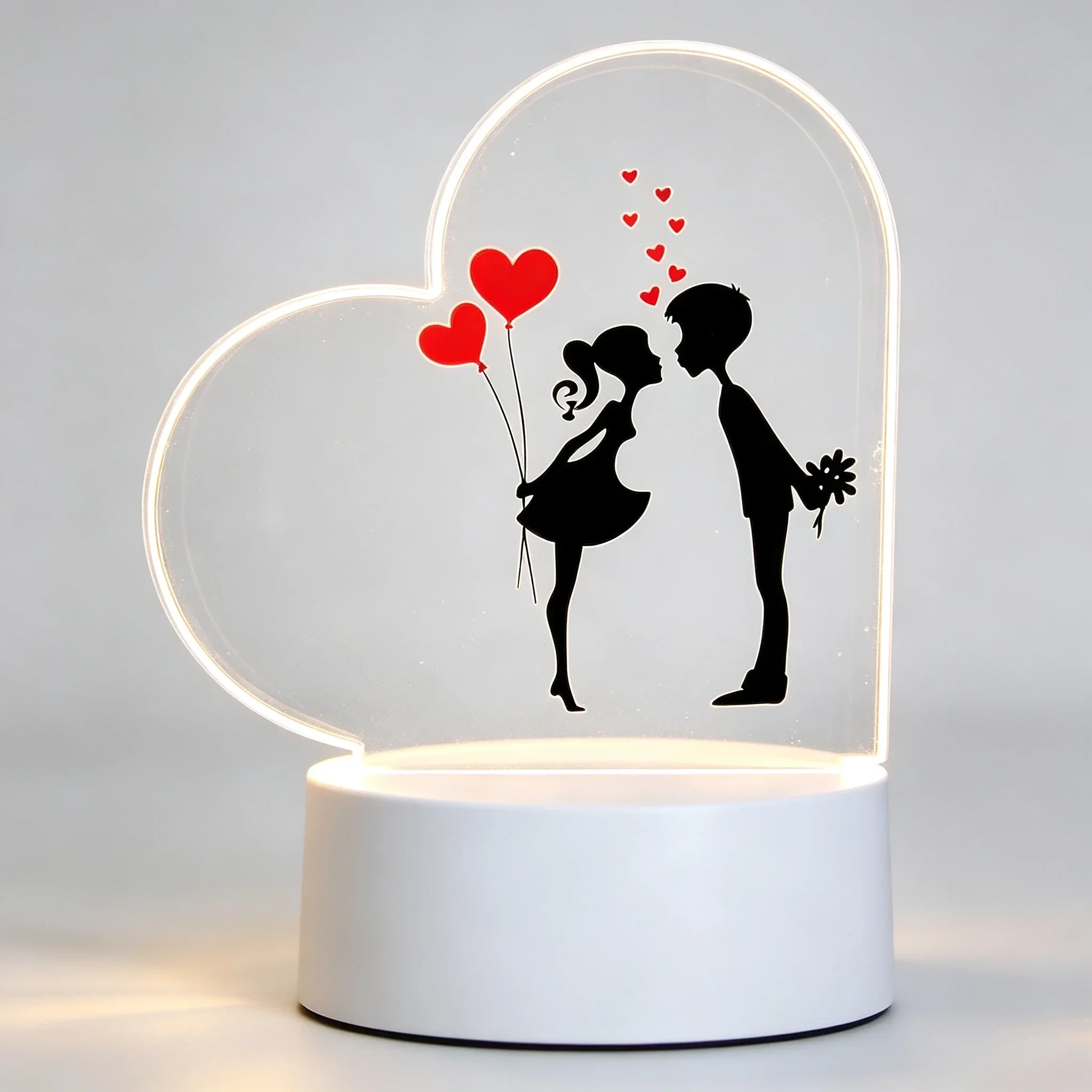 Heart Acrylic 3D Night Light K - Led Balloon Light review and price