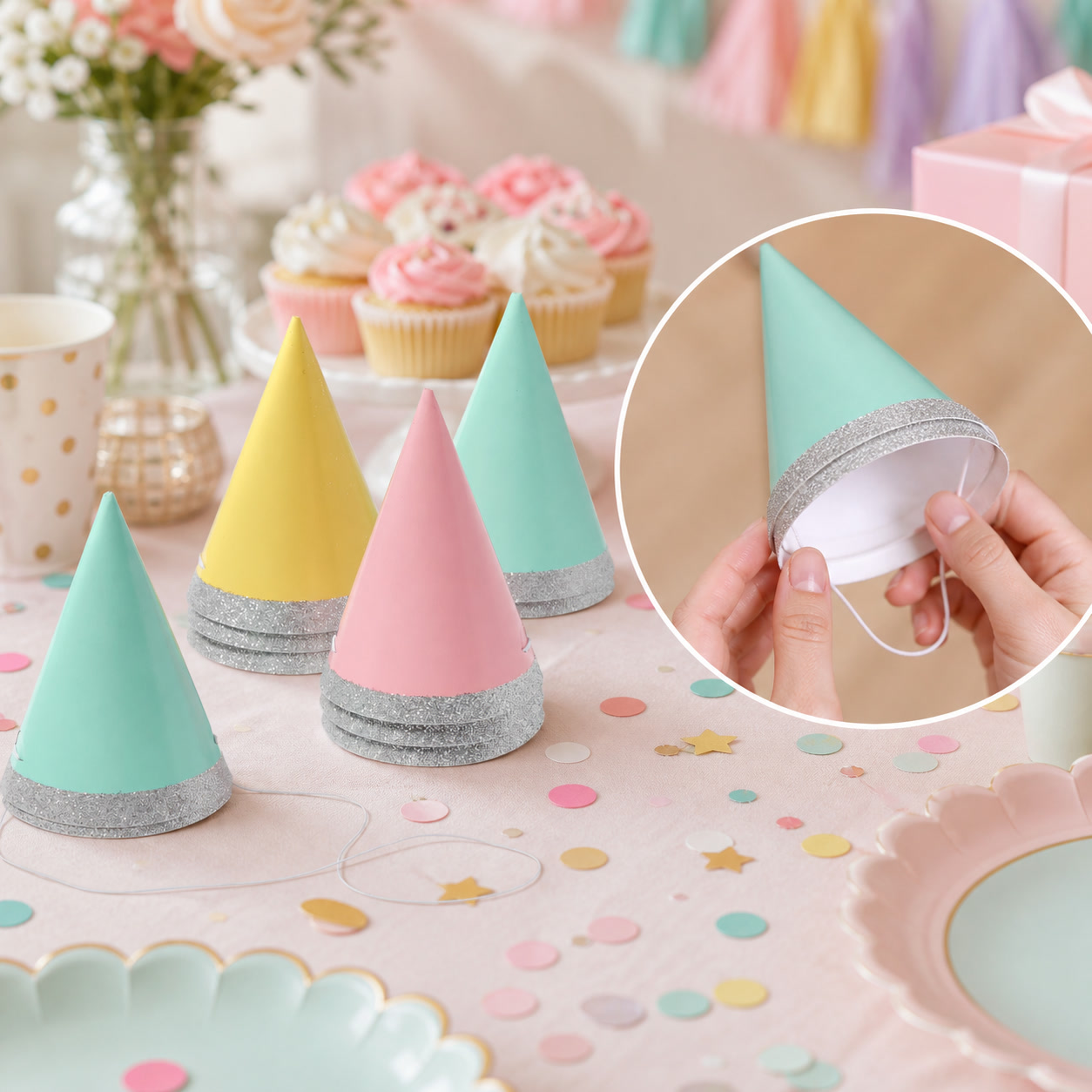 10ct 4 Inch Mini Glitter Party - Party Hat Cone review and price
