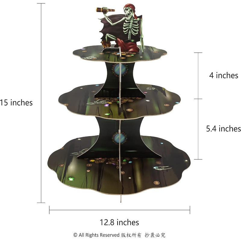 Skull Pirate Cupcake Stand Tie - Cupcake Stand Tier review and price