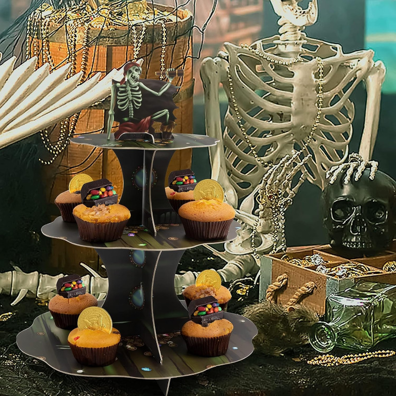 Skull Pirate Cupcake Stand Tie - Cupcake Stand Tier review and price