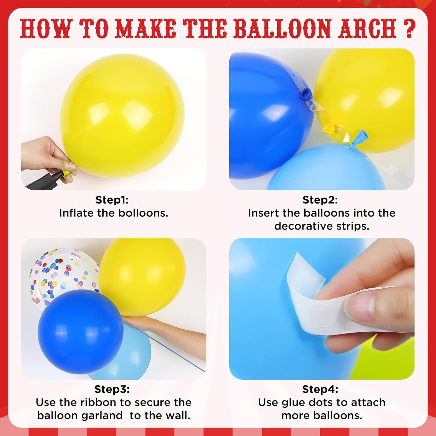 Blue Red Yellow Rainbow Balloo - Balloon Arch Kit review and price