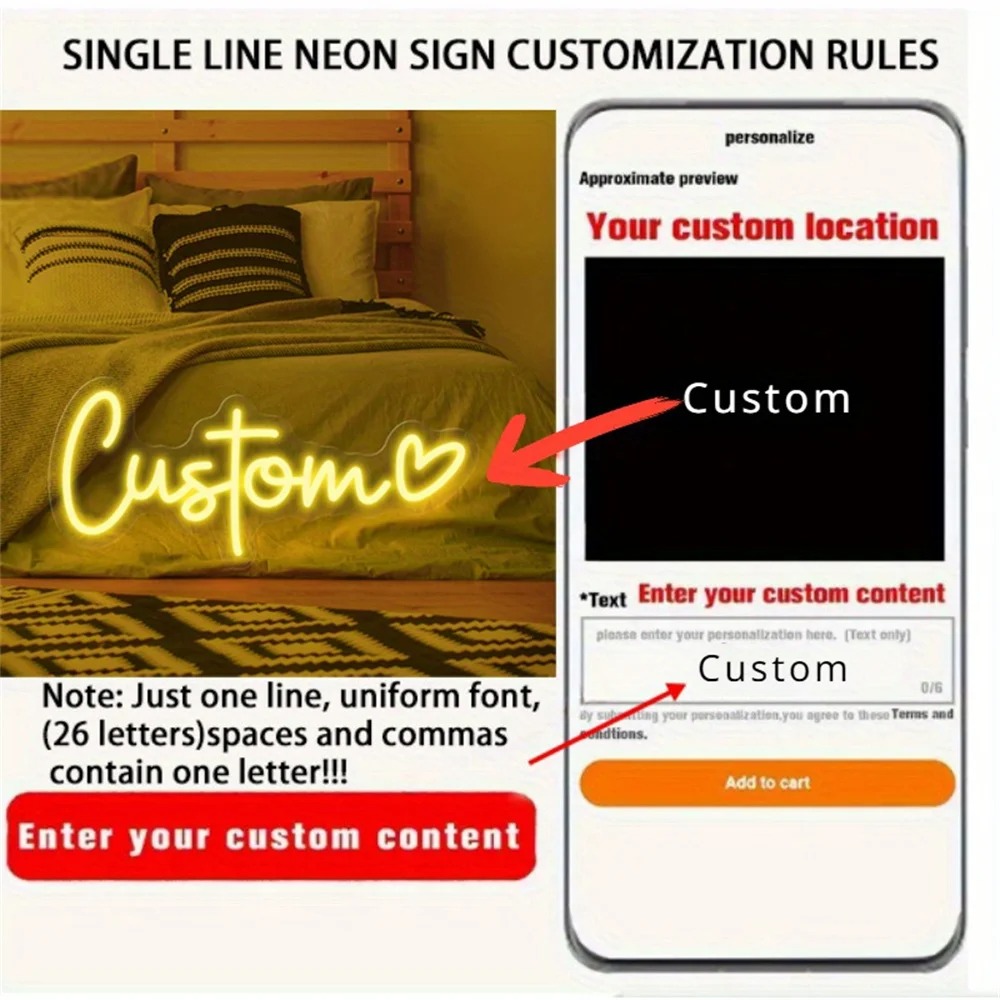 Custom LED Neon Sign Heart USB - Neon Sign Party review and price