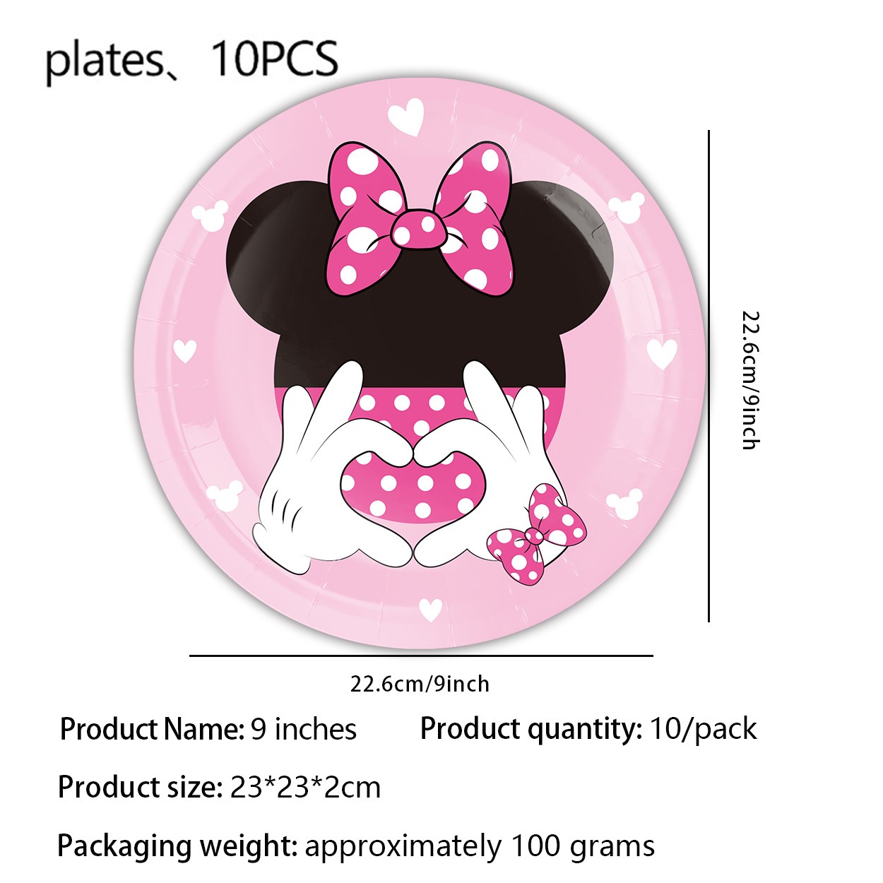 Pink Cartoon Mouse Ear Themed  - Table Cloth Disposable review and price