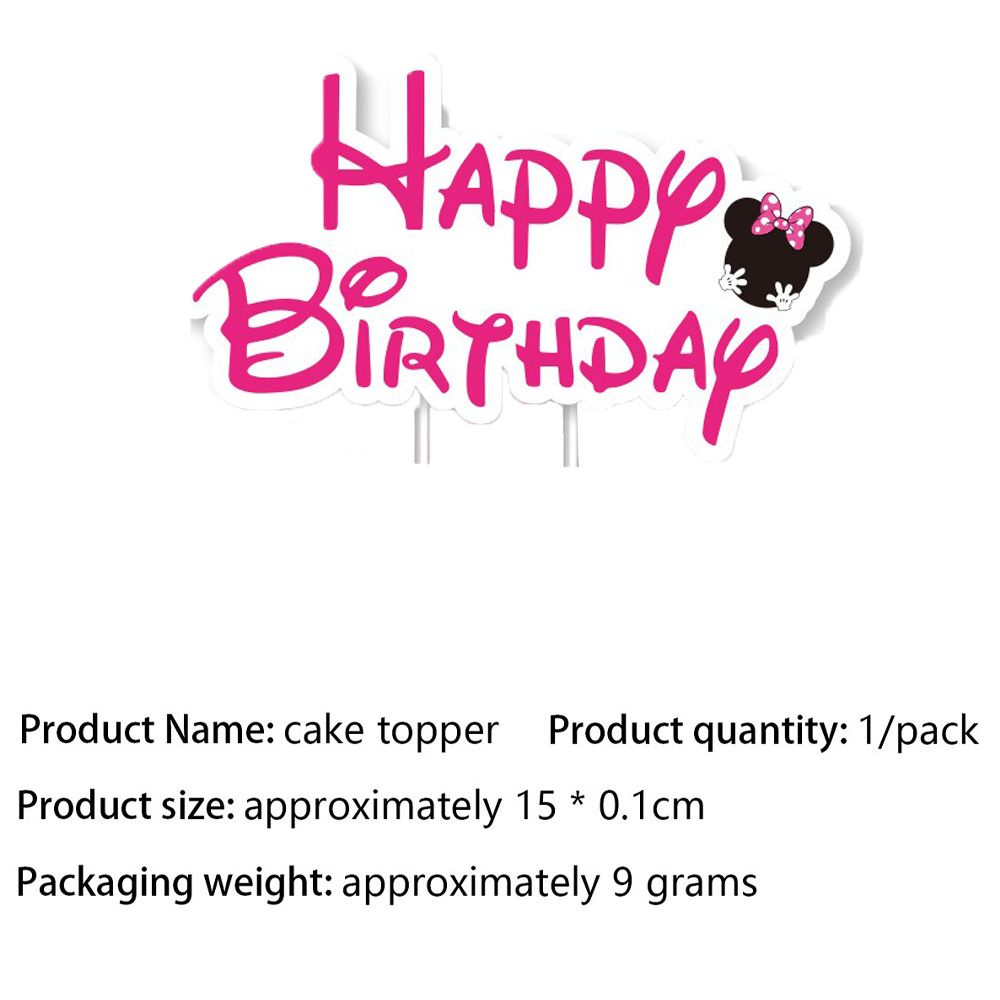 Pink Cartoon Mouse Ear Themed  - Table Cloth Disposable review and price