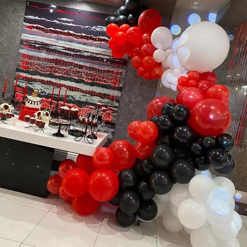 98Pcs Red and Black Balloons W - Balloon Arch Kit review and price