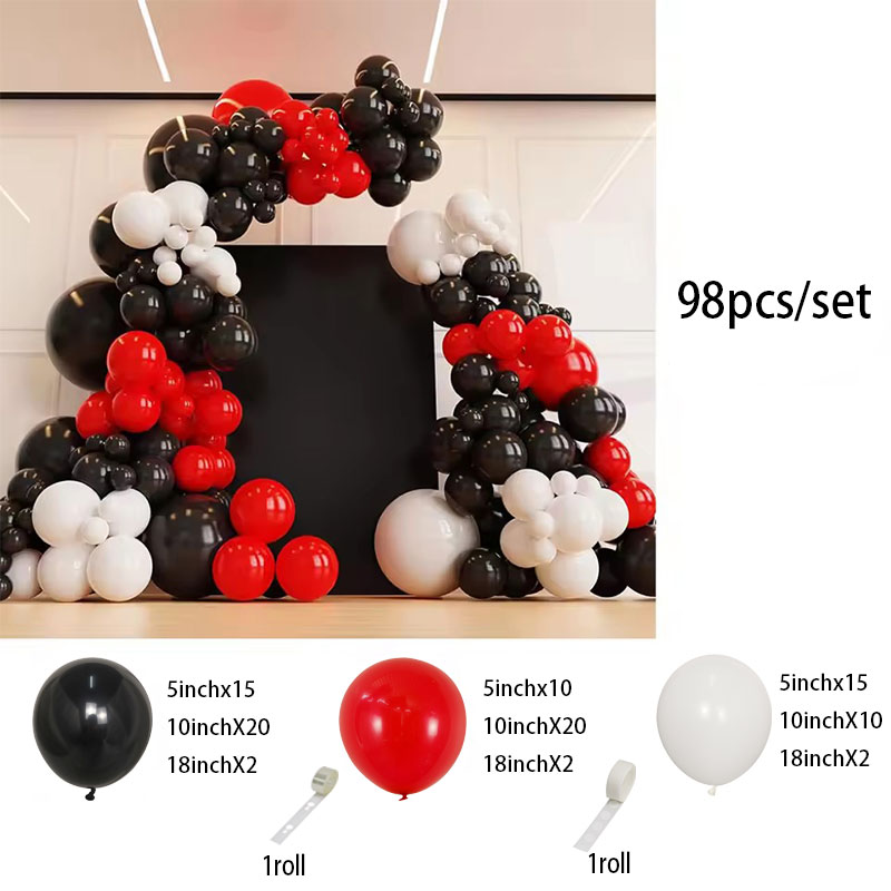 98Pcs Red and Black Balloons W - Balloon Arch Kit review and price