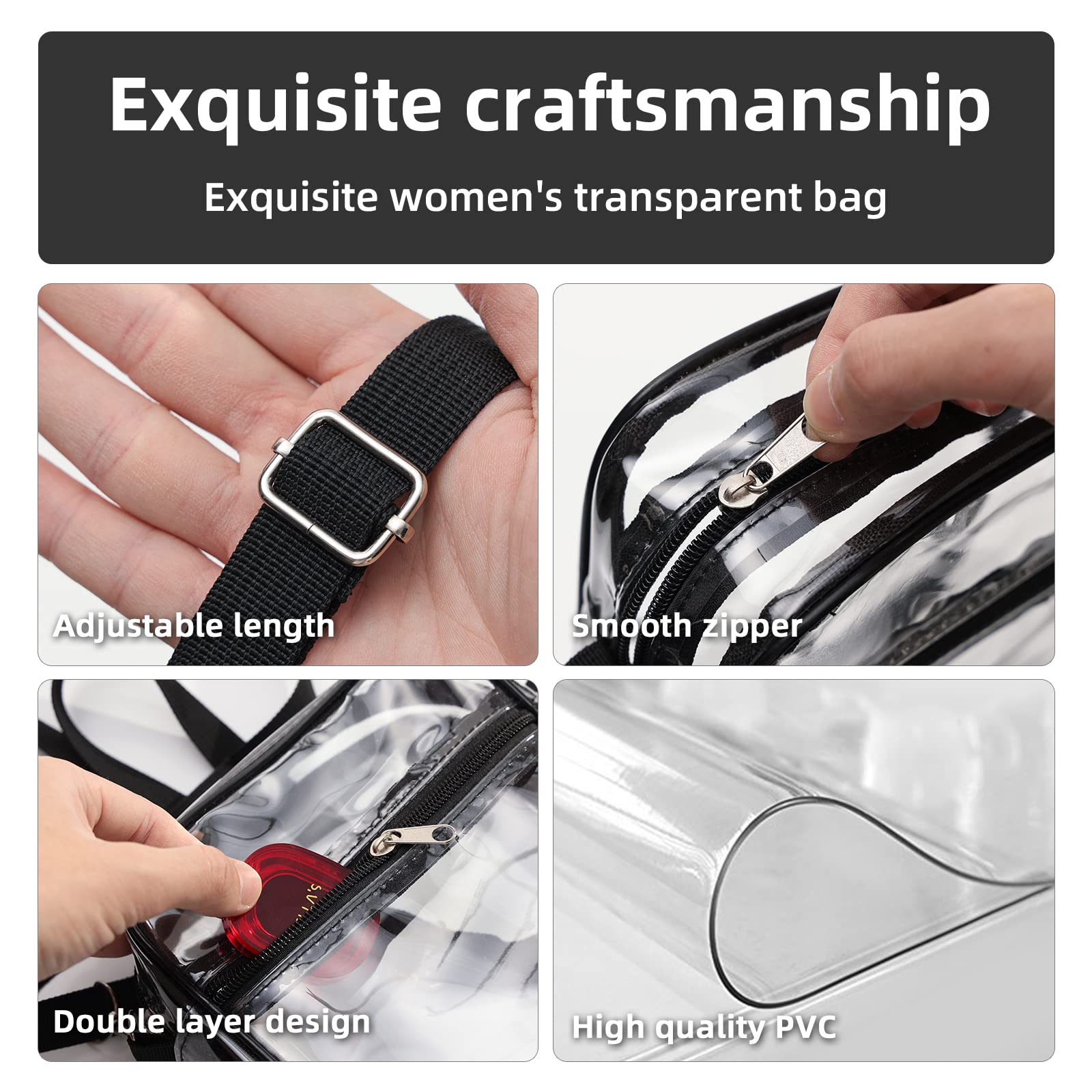 1-10PCS Women Clear Crossbody  - Event & Party Supply review and price