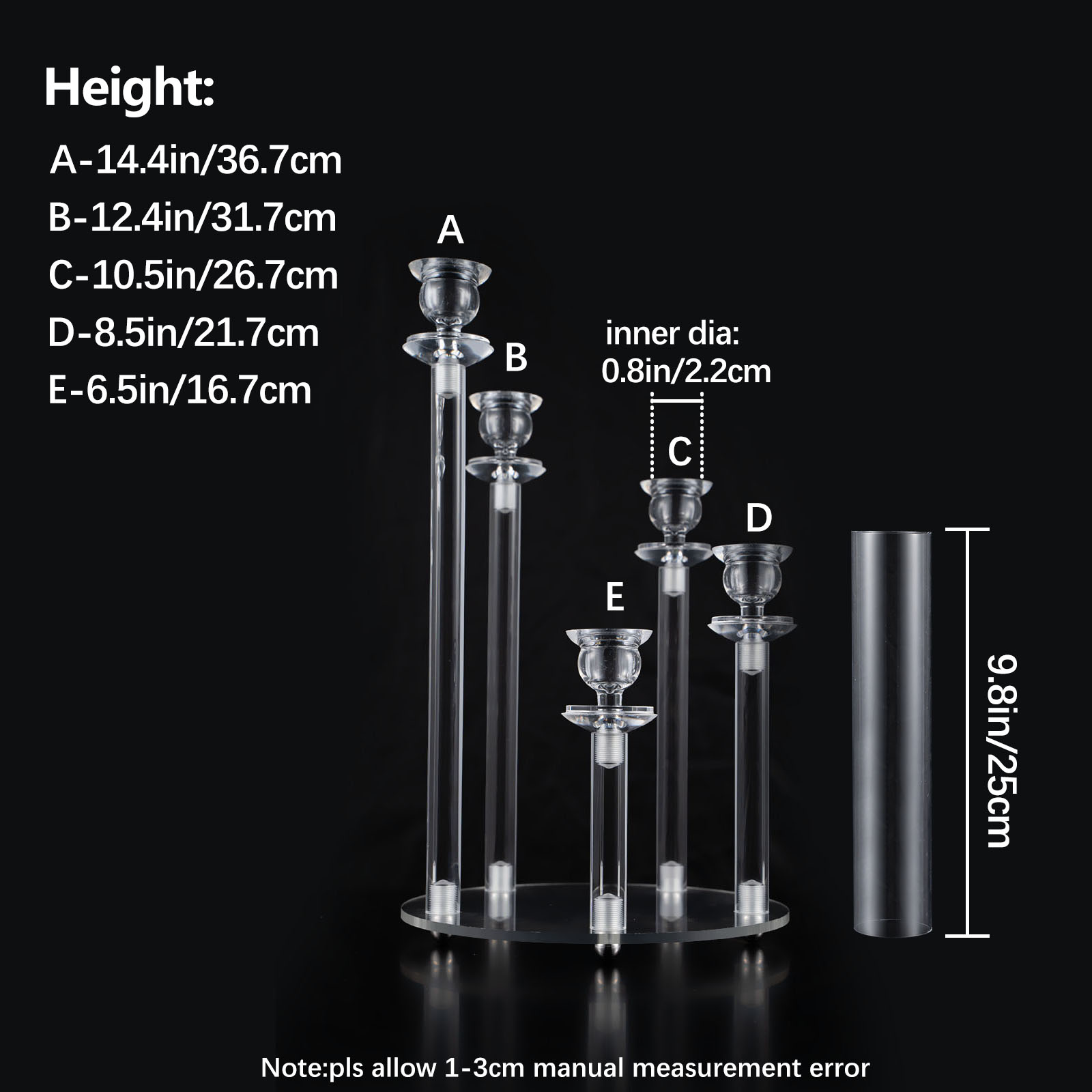 Clear Acrylic 5 Arm Candlestic - Centerpiece Stick review and price