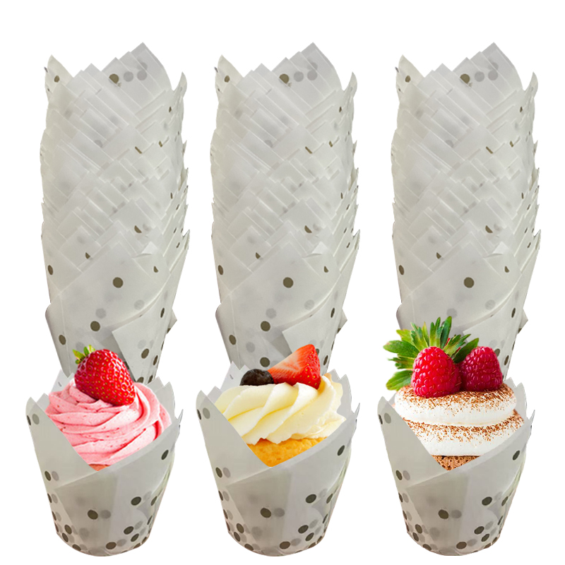 50Pcs/100Pcs Gold Dot Tulip Ca - Event Suppliers review and price