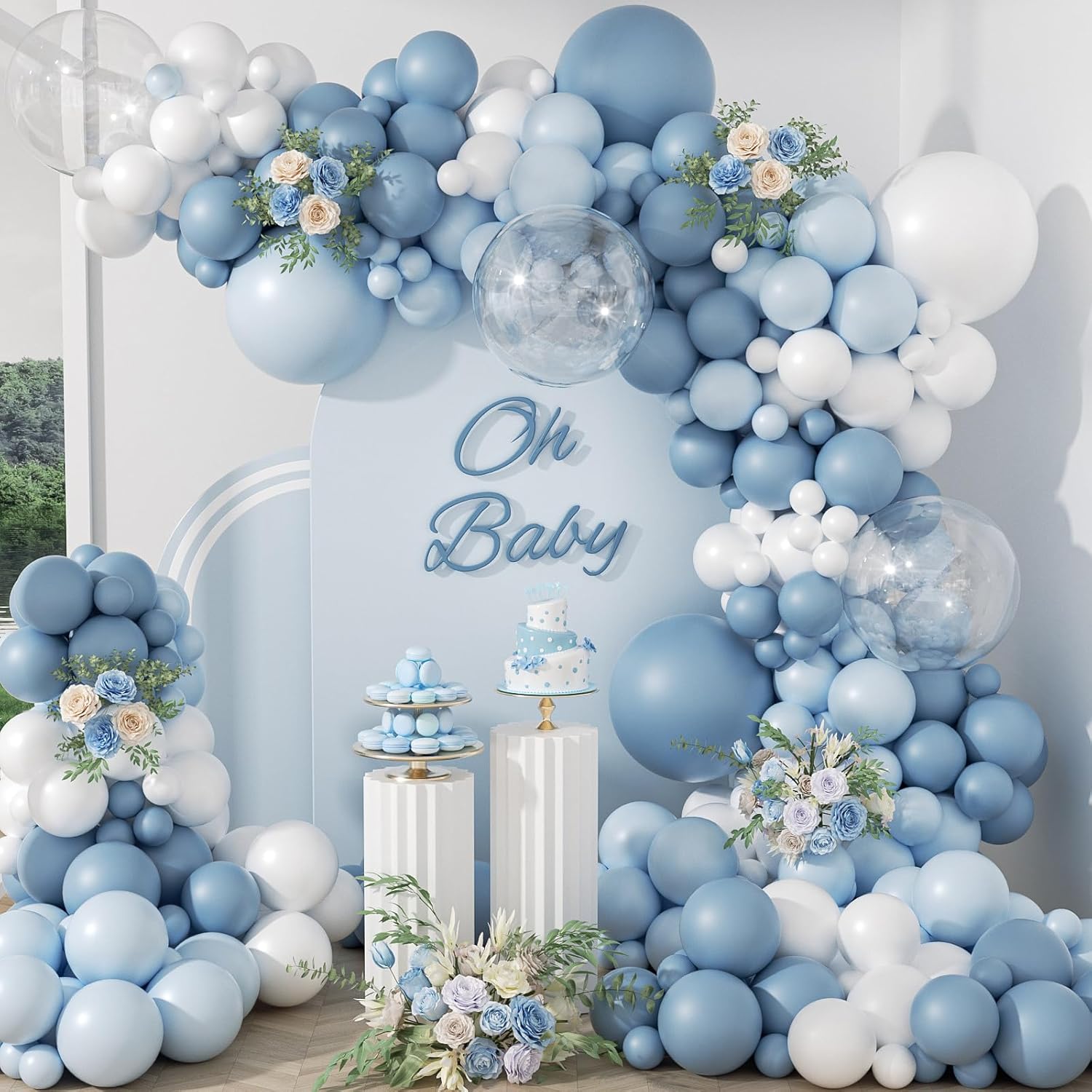 105Pcs Dusty Blue Balloon Arch - Balloon Arch Kit review and price